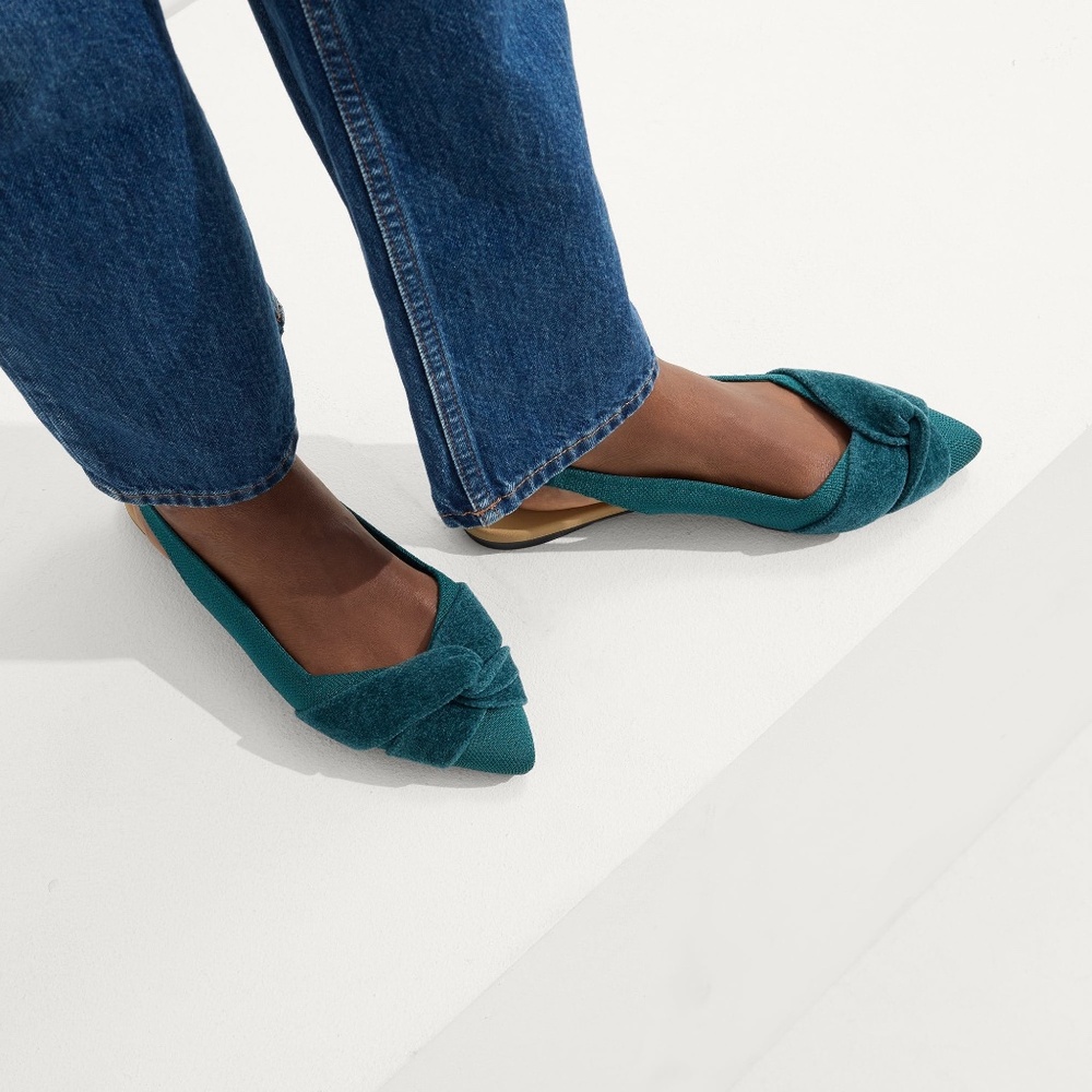 Rothy's The Twist Point Slingback - Everglade Size 7 (Brand New) - Picture 3 of 4